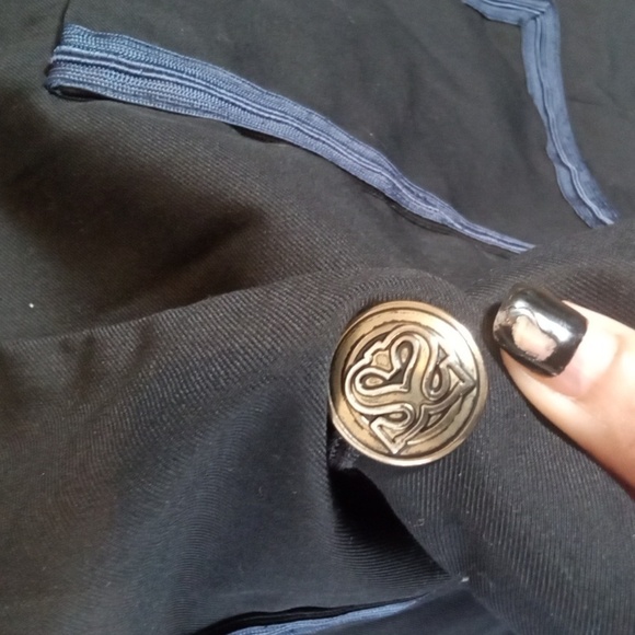 Sandro Blue Blazer with Contrast Trim Old Money Business Preppy Womens 40 - Picture 3 of 16